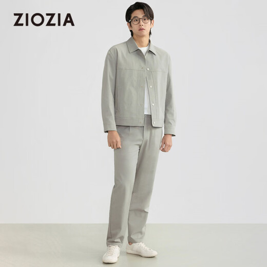 ZIOZIA textured commuting men's 26 spring comfortable tapered version casual trousers for middle-aged and young people khaki M 170/78A