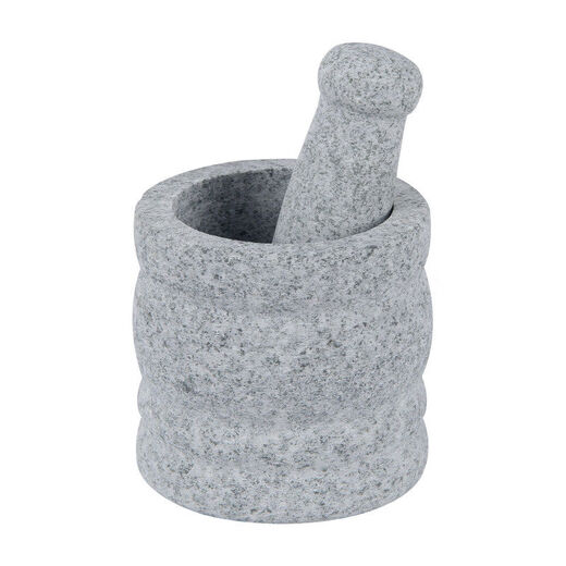 Stone mortar garlic press garlic mortar bluestone household garlic pounder smash jar garlic masher nest stone grinding jar bluestone waist drum shape with anti-splash cover