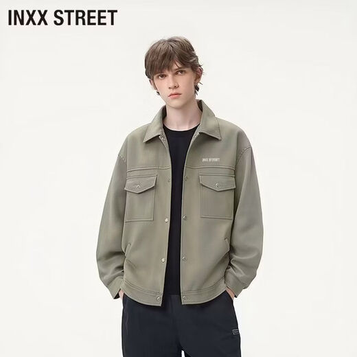 Inxx (inxx) INXX STREET American trendy brand work jacket men's 2026 spring and autumn new loose and versatile casual jacket military green M