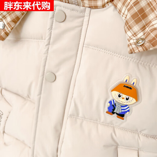 Fat Donglai purchases baby winter clothing thickened down cotton coats for boys and girls cotton coats children's cotton-padded jackets children's winter style coats off-white _ plaid cloth thickened cotton coats 90 cm