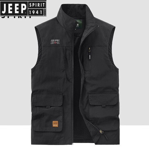 Jeep Spirit Jeep Jeep Al aire libre Jeep Fishing Vest Spring y Autumn Spring y Autumn New MultiPocket Fotography Casual Loose All-Match Jacket Military Green 677a Fleece Style 4xl recomendado 180-195Jin [Jin equivale a 0.5 kg]