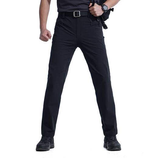 Longya Hidden Thunder Lightweight Tactical Slim Pants Men's Commuting Pants Daily Commuting Business Versatile Casual Outdoor Extreme Night Black 28 170/86B 141-155Jin Jin is equal to 0.5 kg