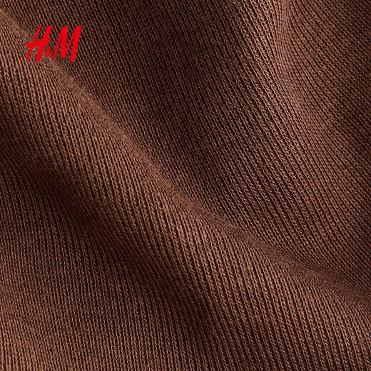 H&M 2026 Spring New Women's Draped Cotton Top 1320809 Brown XL 175/116