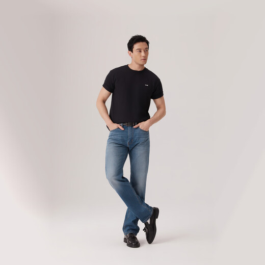 Levi's 25th autumn and winter new men's American 505 standard straight jeans light blue 34 (32)