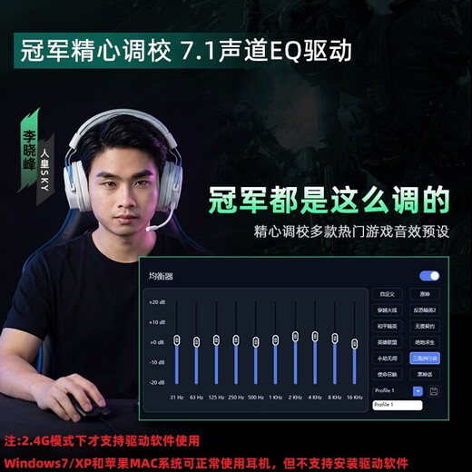 Titanium THS326 four-mode gaming headset Bluetooth wireless head-mounted 7.1 surround sound wired e-sports dedicated Delta Fearless Contract fps listening position Luna limited edition