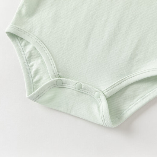 DAVE&BELLA Newborn Romper 2026 Spring New Antibacterial and Anti-mite Jumpsuit for Baby Girl One-piece Bodysuit for Boy Baby Triangle Harness Green Ready in Stock 59cm (Recommended Height 52-59cm)