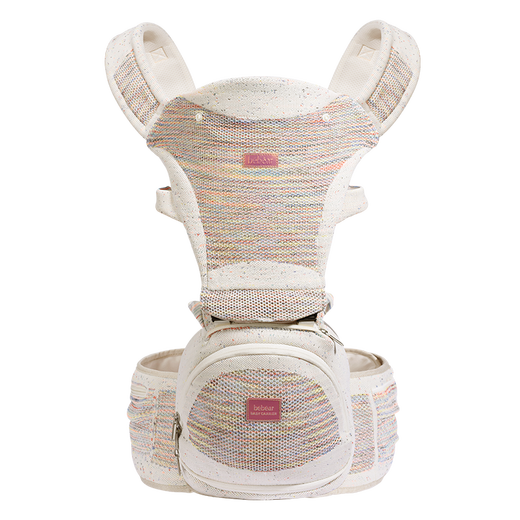 Hug Bear Baby Carrier Waist Stool Multifunctional Baby Carrier Magic Device Children's Baby Carrier Belt Foldable Stool Breathable Baby Carrier Belt Lifan White [Flying Weaving Belly Protection Model]