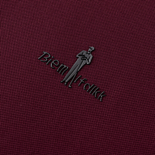 Biyinlefen anti-wrinkle and dry autumn men's casual multi-color business commuting long-sleeved POLO shirt can be used as a base layer 21 dark red XL 110