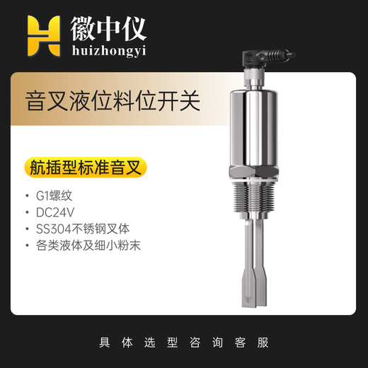Huizhongyi tuning fork material level switch stainless steel explosion-proof intelligent liquid level water level meter sensor controller navigation type standard tuning fork