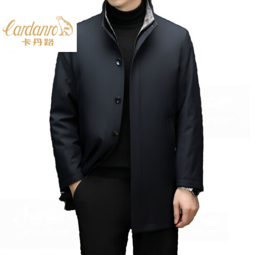 CARDANRO luxury brand high-end jacket men's 2026 autumn and winter new style young and middle-aged removable lining sheep wool windbreaker dark khaki color 3XL 190 175-185Jin Jin equals 0.5 kg