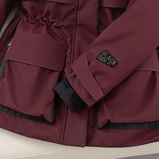 Sibaishe 90 velvet hooded down jacket for women 2025 winter new style fashionable new year style long-sleeved contrast coat