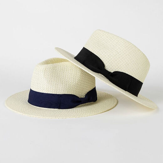 MIUGO Cuba Libre hand-knitted pull-straw Bana men's hat fashionable dockside holiday straw hat color knot M size suitable for head circumference 5658cm