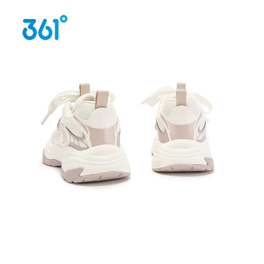 361 Shopping Mall Same Style Millennium Children's Shoes Girls' Sports Shoes 2026 Spring New Big Children's Non-Slip Comfortable Casual Shoes Feather White/Mushroom Pink Size 33
