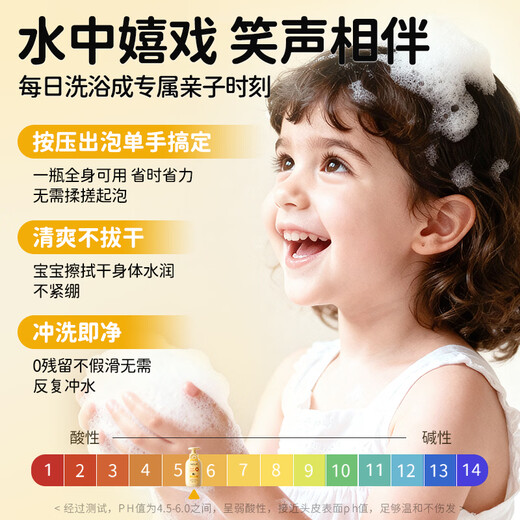 BathSmell imported children's shower gel, shampoo, two-in-one baby care and bathing two-in-one, specially designed for babies aged 0-3-12 years old