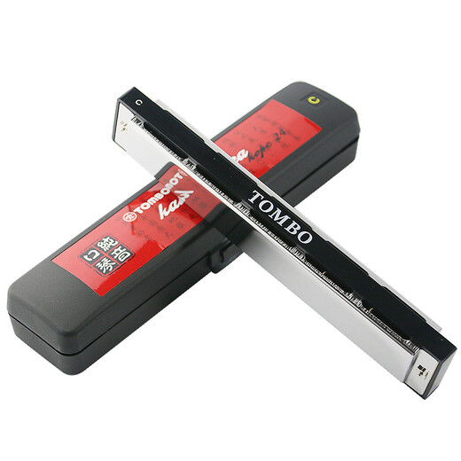 Tombo (Tombo) Japaner importiert Cherry Pure Ton Mundoniconica für die Einführung von Anfängern in die fortgeschrittene Lehrtätigkeit 24-Loch-Polyphonische Mundhonika-Leistung 6624p 24-Loch #A/Flood B Key