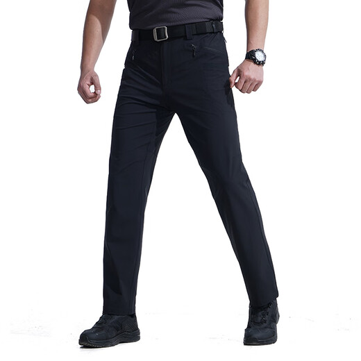 Longya Hidden Thunder Lightweight Tactical Slim Pants Men's Commuting Pants Daily Commuting Business Versatile Casual Outdoor Extreme Night Black 28 170/86B 141-155Jin Jin is equal to 0.5 kg