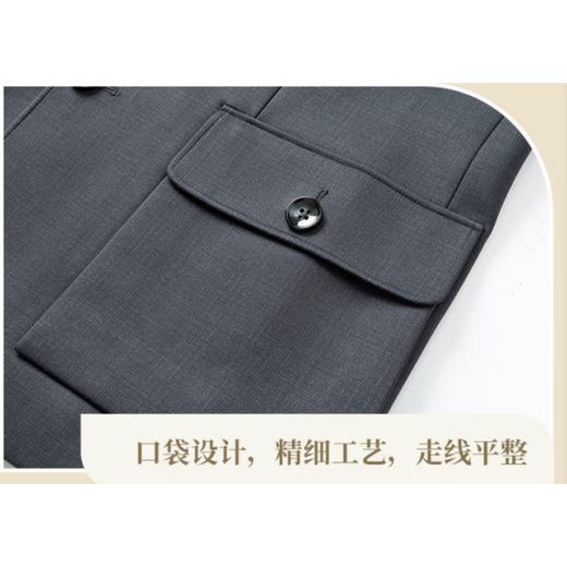 High-end Chinese tunic suit for men, middle-aged and elderly father, winter clothing, old man's Chinese tunic suit, grandpa's spring and autumn suit for men, gray, bright pocket, autumn and winter thickness 2XL 180/76 (160-170Jin Jin equals 0.5kg)
