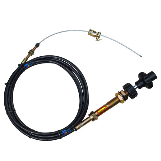 Manual rotary throttle controller throttle cable line engineering vehicle truck fine-tuning throttle controller hand throttle line line dark gray controller with line line 7.5 meters