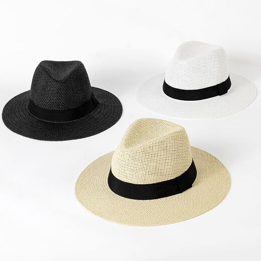 MIUGO Cuba Libre hand-knitted pull-straw Bana men's hat fashionable dockside holiday straw hat color knot M size suitable for head circumference 5658cm