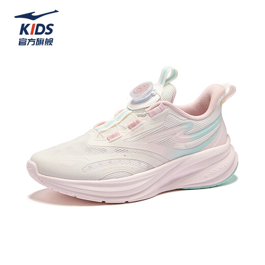 Hongxing Erke children's sports shoes for boys and girls 2026 new summer mesh breathable cloud-feel soft elastic casual running shoes | Lanyun microcrystalline white/sakura tender pink/cool green 33