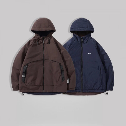 Vbpbsql live broadcast model-Autumn new fashion trend versatile casual handsome outdoor double-sided assault cotton jacket Yunji Gray M_90-110Jin Jin equals 0.5 kg