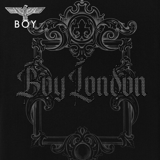 BOY LONDON round neck low-key black flocking short-sleeved men's and women's 2026 spring and summer new cool T-shirt N01080 black S