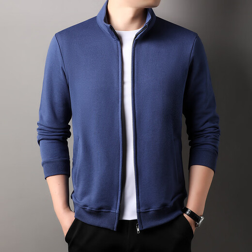 Lilang Zipper Cardigan Feel Jacket 2026 Spring and Autumn Stand Collar Men's Cotton Sweatshirt Loose Casual Jacket Orange S 165