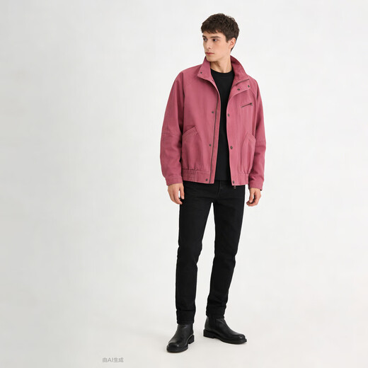 GAP men's 2026 spring new cotton multi-pocket loose stand-up collar long-sleeved jacket casual and versatile 854128