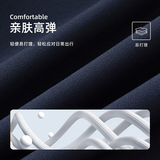 Deshasha Men's Short Lapel Executive Jacket 2026 Spring New Casual Thin Top Jacket Men Navy L