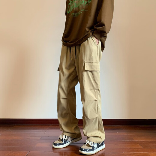 Shannu functional pants men's autumn and winter velvet thickening assault workwear loose casual sports outdoor mountaineering paratrooper trousers K513 black (regular) XL (recommended 125-145Jin Jin equals 0.5 kg)