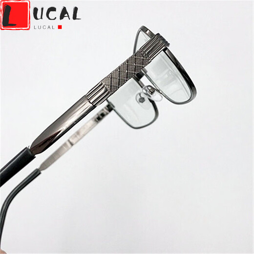 LUCALY color-changing sunglasses for men and women, new glass lenses, smart photosensitive color-changing sunglasses, day and night flat glasses, driver sunglasses, gun ash frame turns gray + lens combination + cloth + cleaning fluid