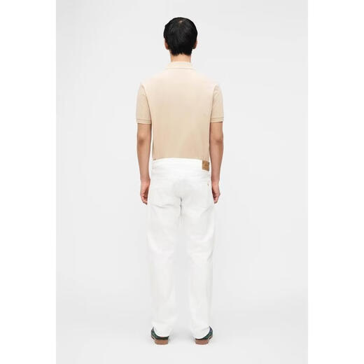 RALPH LAUREN Ralph Lauren men's POLO breathable sweat-absorbent short-sleeved daily commuter men's business coastal beige/white one size fits all | S