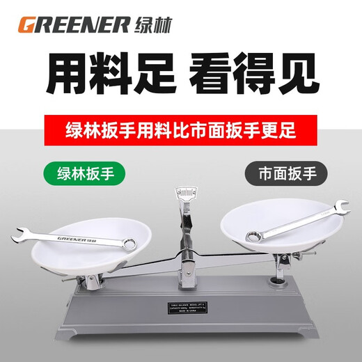 GREENER wrench set tool opening dual-purpose car repair 12-piece set household 6mm-32mm fixed dead wrench car repair