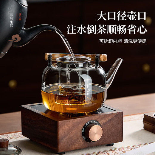 Mingguang teapot glass teapot tea water separation teapot high borosilicate glass kettle glass tea set kung fu teapot