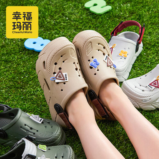 Cheerful Mario (Cheerful Mario) Children's Croc Shoes Boys Summer New 2026 Wading and River Tracing Sandals for Large Children and Boys Parent-child Sandals