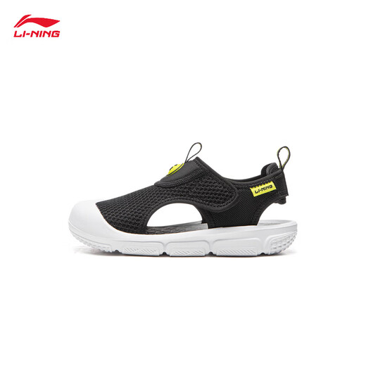 Li Ning Children's Shoes Sandals Boys 2026 New Breathable Casual Sports Lifestyle Series Versatile Trendy Fashion Sports Shoes Black-1 27