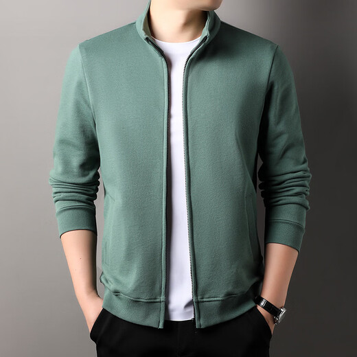 Lilang Zipper Cardigan Feel Jacket 2026 Spring and Autumn Stand Collar Men's Cotton Sweatshirt Loose Casual Jacket Orange S 165