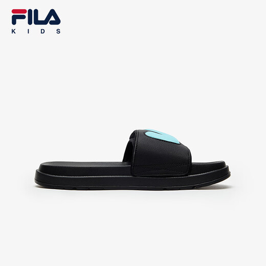FILA children's shoes sandals 2026 summer men's and large children's non-slip slippers beach shoes black/radiant blue-BB 37 inner length 23.0cm