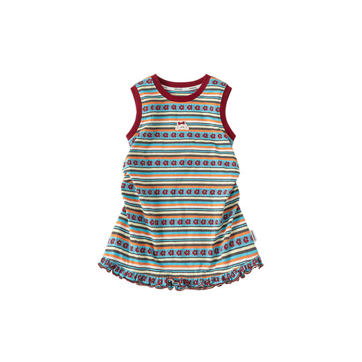 INSBOBO Girls Skirt 2026 Summer New Girl Dress Children's Tank Top Baby Good-looking Clothes Color Stripes 130