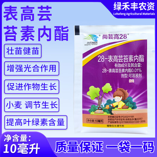 Plant 0.01% 28-Epihigh brassinolide lactone promotes growth and developed root system plant growth regulator 10 ml 50 bags