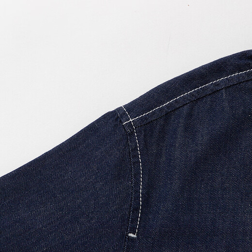 BALABALA balaOne Balabala boys short-sleeved shirt children's middle and large children's denim 2026 new summer versatile denim dark blue 88301 110