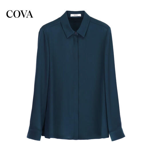 COVA international first-line brand 2026 new 30mm 00 mulberry silk top 6 heavyweight silk shirt women's light dark red S