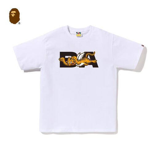 BAPE Men's 26th Spring and Summer Tiger Pattern Print Short-Sleeved T-Shirt 045101Q Black BKX M One Size
