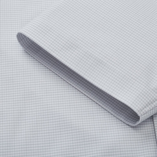 Jiumuwang shopping mall same style + mulberry silk men's short-sleeved shirt men's 2026 spring and summer new comfortable short-sleeved shirt men's slim version + gray green + JC2EV20617 45 (185/112B)