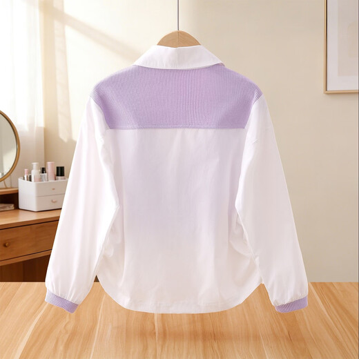 JD Logistics Children's Clothing Girls Spring Clothes Fake Two-piece Shirts Children's Korean Sweet Style Shirts Spring and Autumn Clothes Picture Color 160 Recommended Height 150cm-160cm