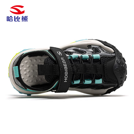 HOBIBEAR children's shoes summer children's sandals lightweight boys' beach shoes casual girls' shoes 621193 black and green 32