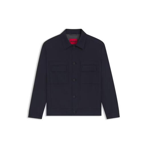 BOSS men's jacket, anti-wrinkle, comfortable, crisp and stretchy commuter business jacket, simple dark blue, one size fits all | US 42 REGULAR