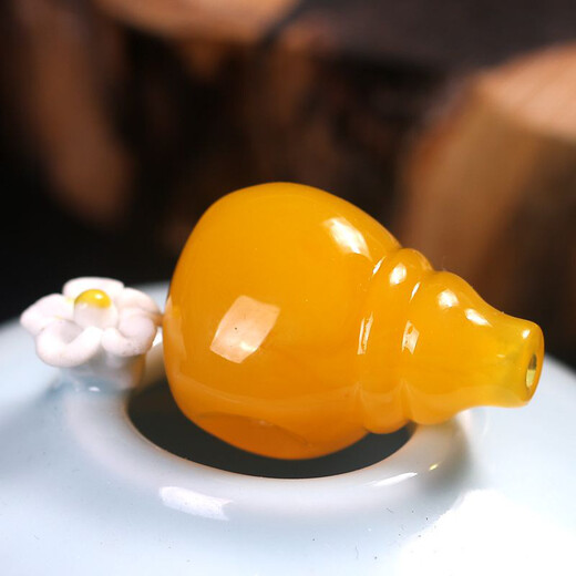 Flying Goose Chicken Oil Yellow Beeswax Three-way Buddha Head In One Bracelet Beads Accessories Set Diamond Star Moon Bodhi DIY Accessories Manmi Chicken Oil Yellow One-In-One Three-way 18MM