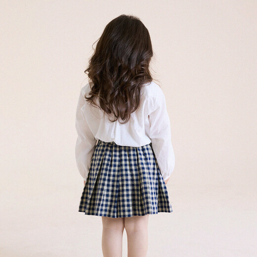 Yoona's baby spring French lace stitching doll shirt Yoona's mom girls 2026 new lace shirt children's top white lace collar ready stock 110