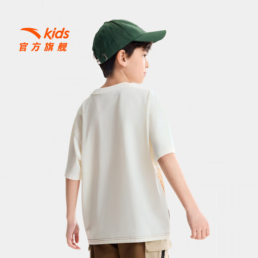 Anta children's T-shirt men's big children's wear Lion King 26 new summer cotton comfortable trendy printed short T352628145 Yuting color-1 140
